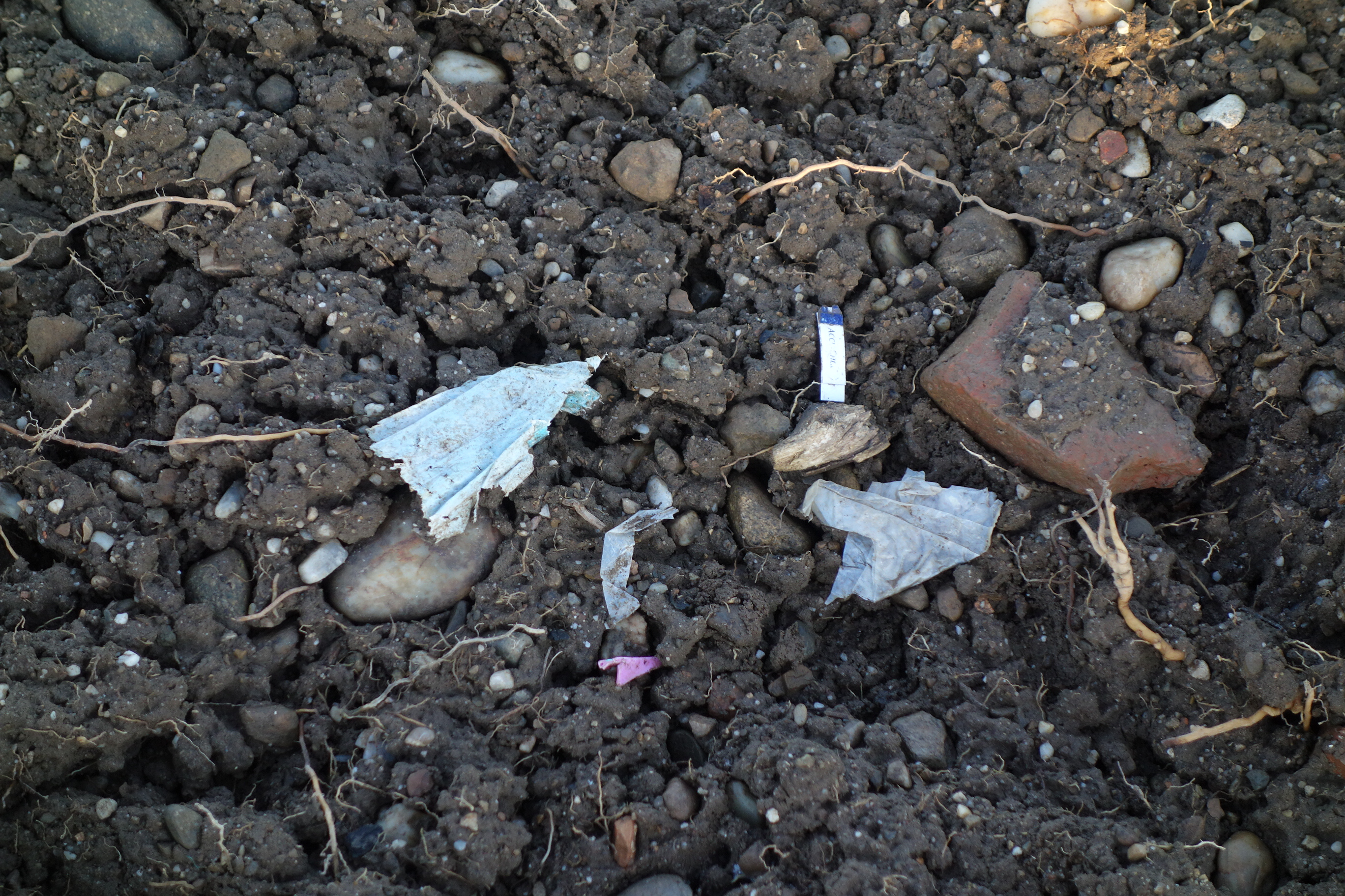Plastikreste aus dem Biomll finden sich im Acker des Eglhartinger Kompostbauern wieder