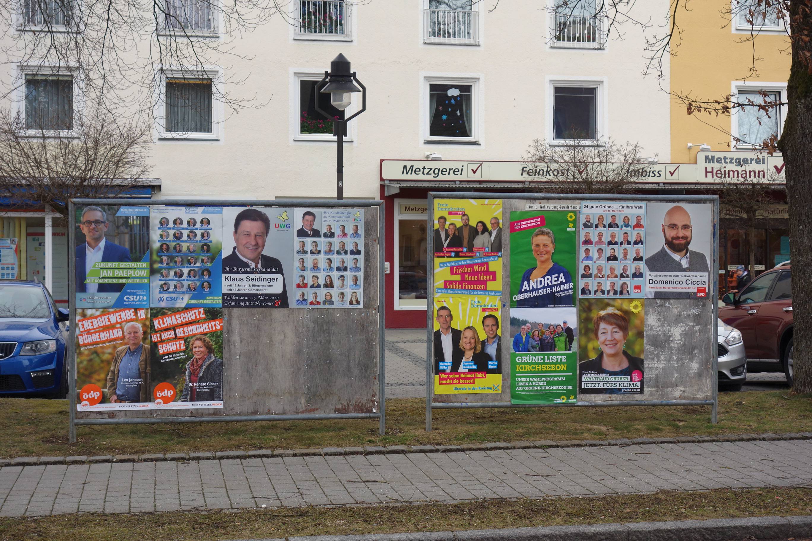 Wahlplakate in Kirchseeon 2020