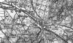 Topographische Karte Ebersberger Forst bis Wasserburg, Ausgabe 1915, Nachtrge 1935