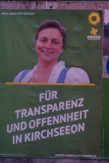 Wahlplakate Andrea Oberhauser-Hainer in Kirchseeon 2020